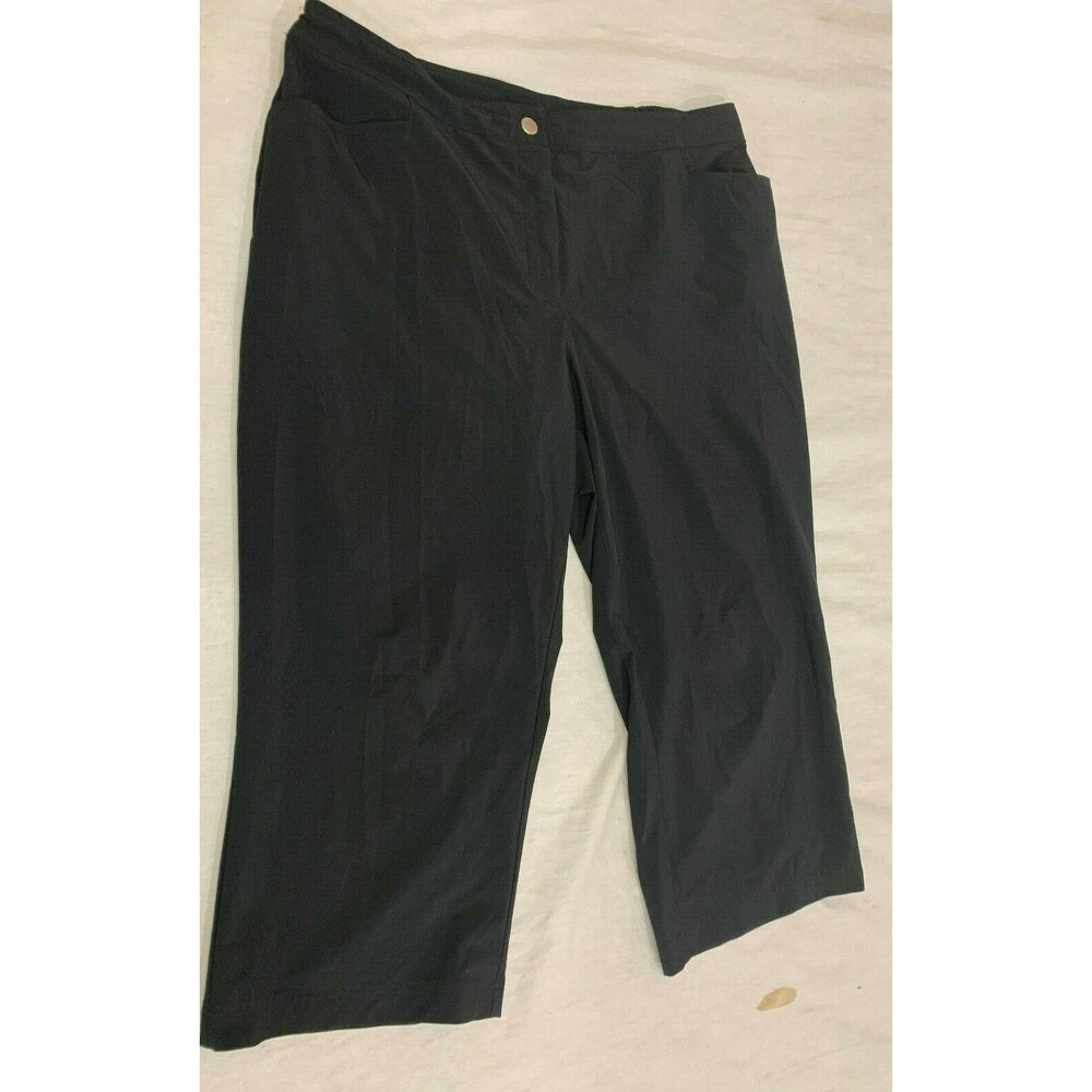 WEEKENDS BY CHICOS WOMENS ATHLETIC CAPRIS PANTS SIZE 2